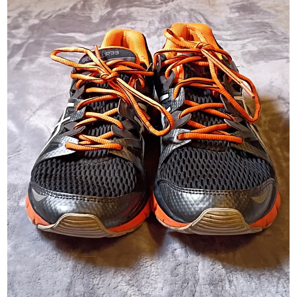 ASICS Gel-Blur33 Mens Running Shoes T2H3N Black Orange White Size 9 Sneakers Y2K - Picture 6 of 10